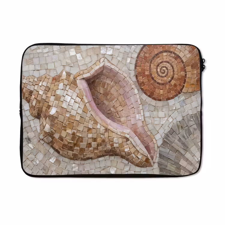 Laptophoes - Schelp - Mozaïek - Zee - Beige - Modern — 5