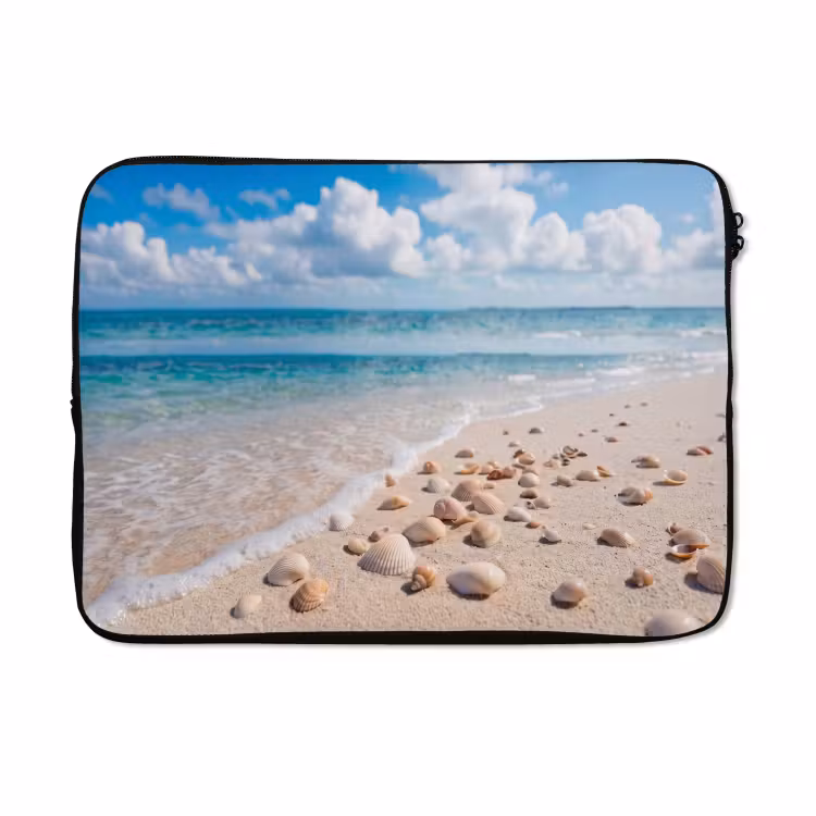 Laptophoes - Schelpen - Strand - Natuur - Beige — 5