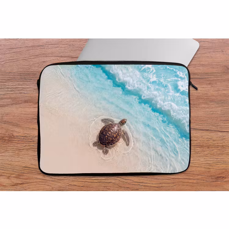Laptophoes - Schildpad - Helder water - Strand - Dieren - Natuur — 2