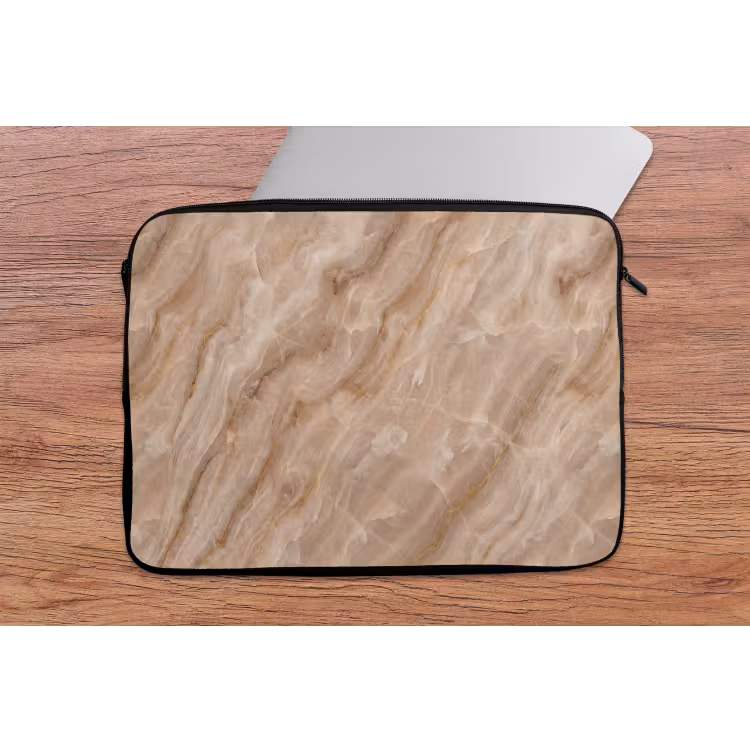Laptophoes - Steen - Ader - Natuur - Modern - Beige — 2