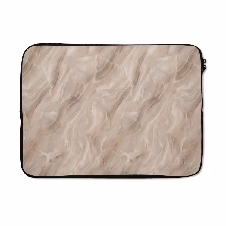 Laptophoes - Steen - Golvend - Abstract - Beige — 5