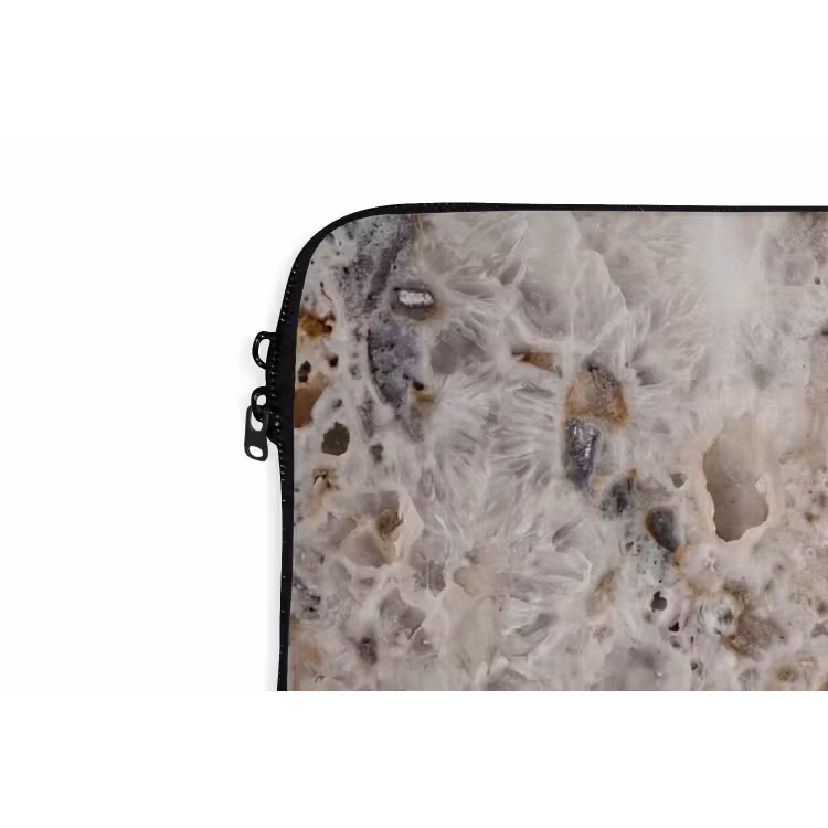 Laptophoes - Steen - Textuur - Abstract - Beige - Wit — 6