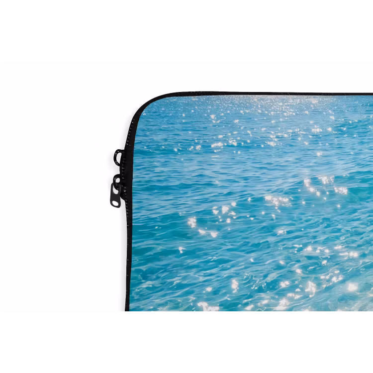 Laptophoes - Strand - Water - Natuur - Blauw - Beige — 6