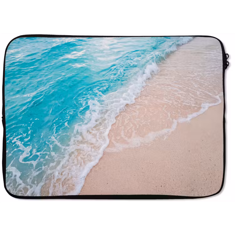 Laptophoes - Strand - Zee - Golf - Natuur - Blauw — 1