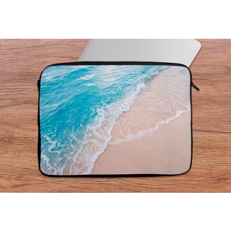 Laptophoes - Strand - Zee - Golf - Natuur - Blauw — 2