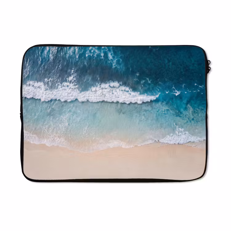 Laptophoes - Strand - Zee - Golven - Natuur - Blauw — 5