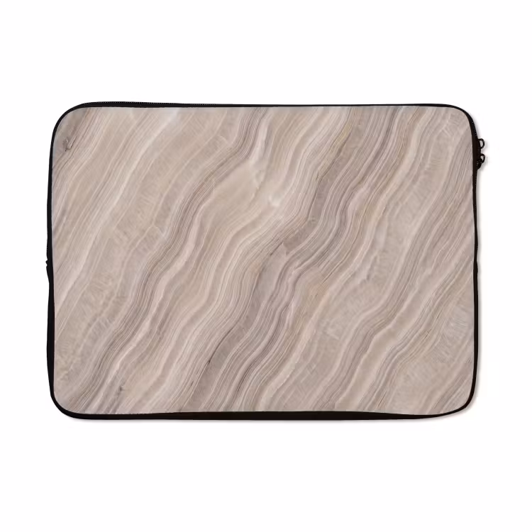 Laptophoes - Textuur - Golvend - Abstract - Modern - Beige — 5