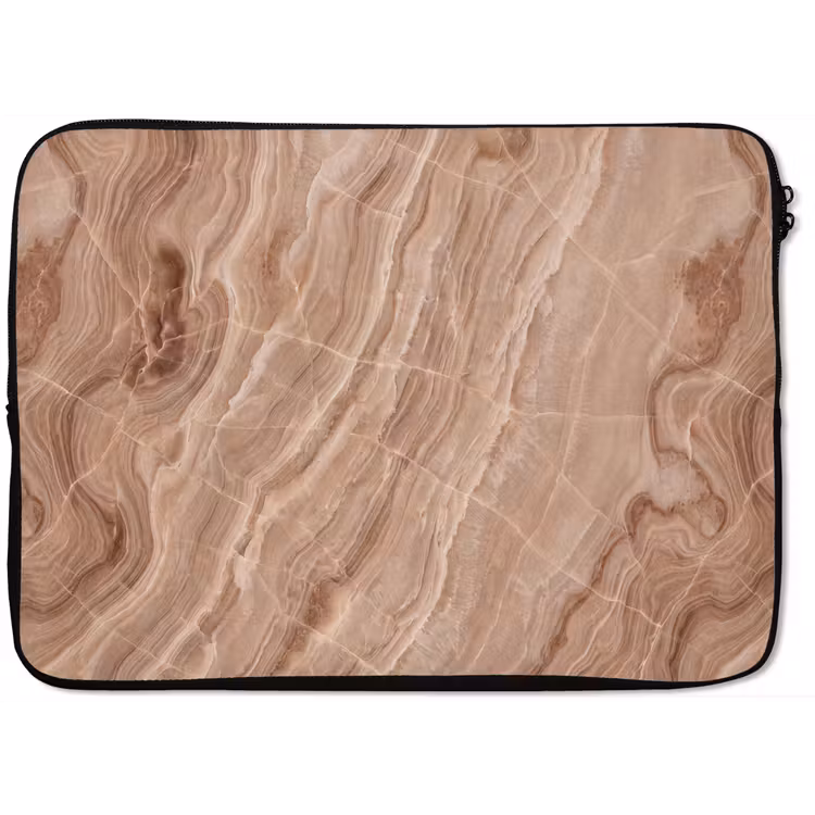 Laptophoes - Textuur - Golvend - Abstract - Warm - Bruin — 1