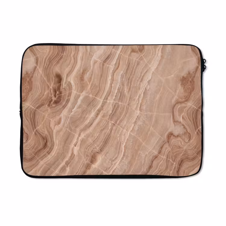 Laptophoes - Textuur - Golvend - Abstract - Warm - Bruin — 5