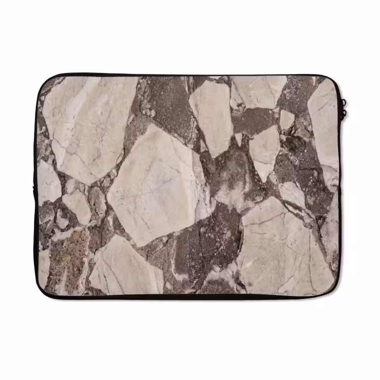 Laptophoes - Textuur - Marmer - Abstract - Beige - Bruin — 5