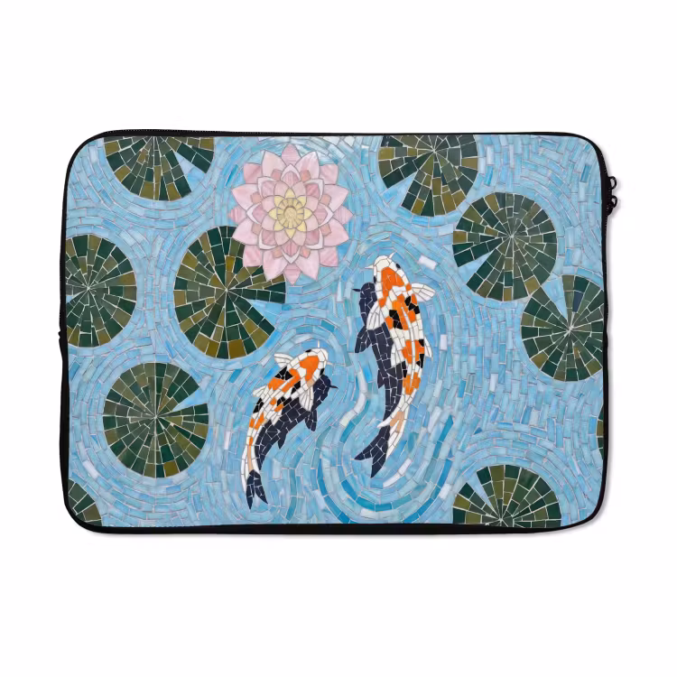 Laptophoes - Vis - Water - Natuur - Mozaïek - Blauw — 5