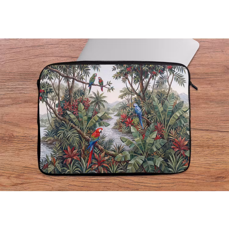 Laptophoes - Vogel - Jungle - Natuur - Mozaïek - Groen — 2