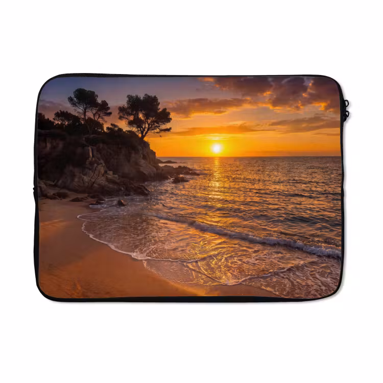 Laptophoes - Zee - Kust - Zonsondergang - Natuur - Oranje — 5