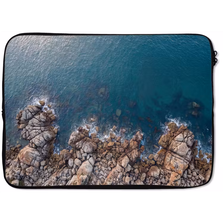 Laptophoes - Zee - Kustlijn - Natuur - Abstract - Blauw — 1