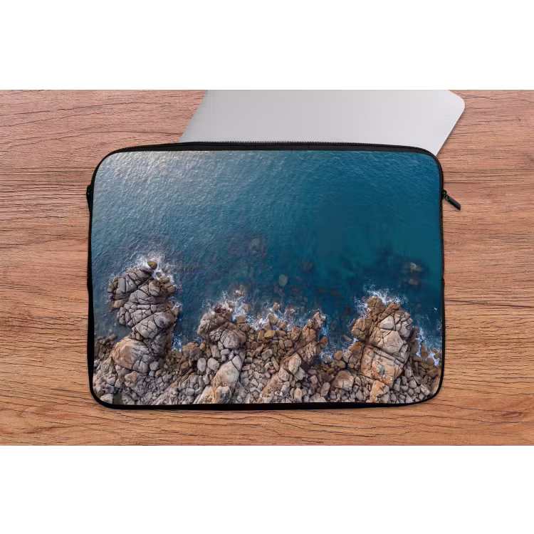 Laptophoes - Zee - Kustlijn - Natuur - Abstract - Blauw — 2