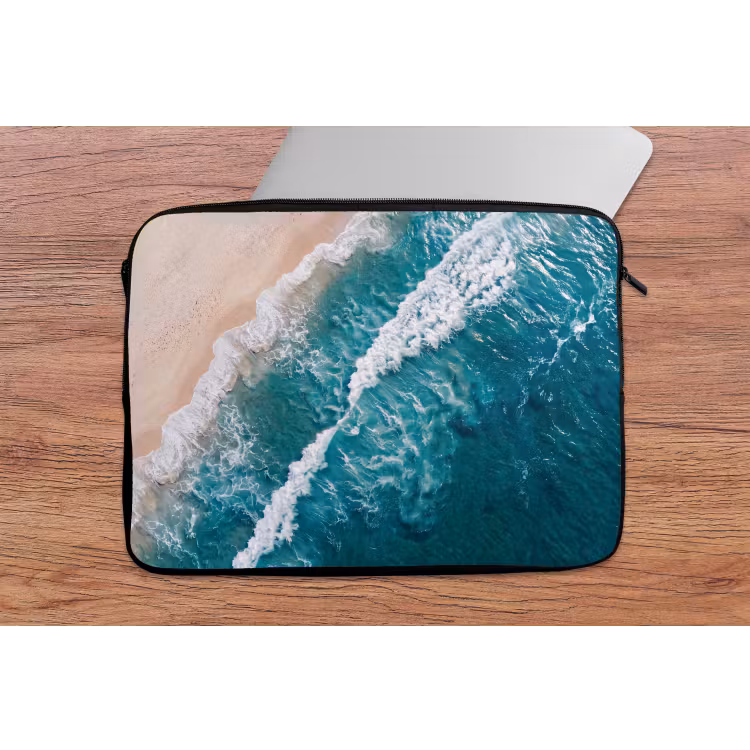 Laptophoes - Zee - Strand - Golven - Natuur - Blauw — 2