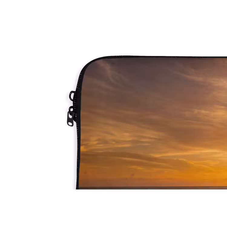 Laptophoes - Zee - Zonsondergang - Golven - Kust - Oranje — 6