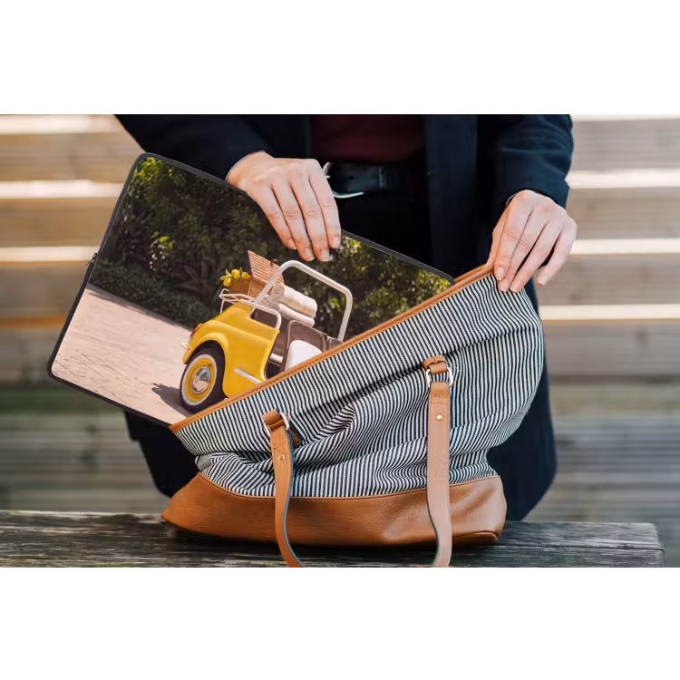 Laptophoes - Auto - Picknick - Zomer - Geel — 4