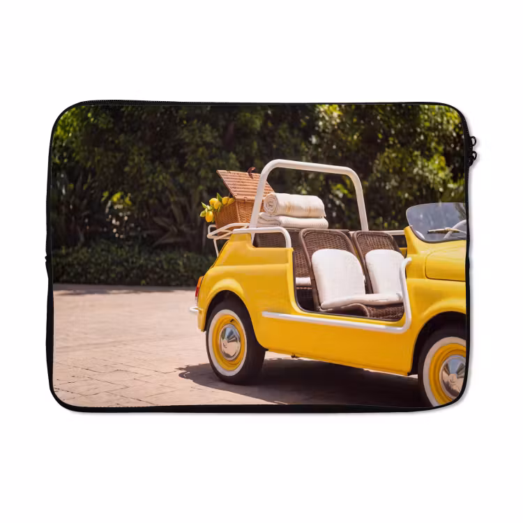 Laptophoes - Auto - Picknick - Zomer - Geel — 5