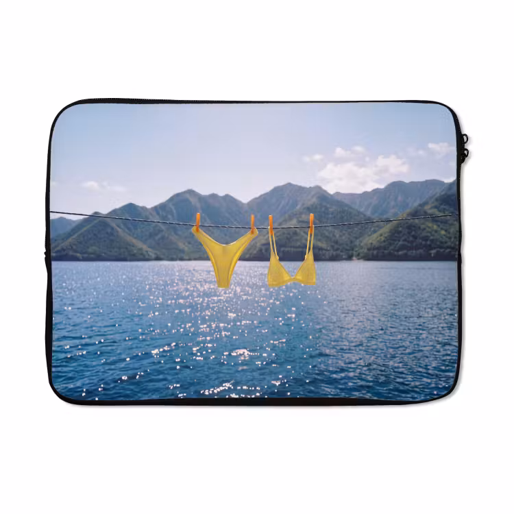 Laptophoes - Badmode - Bikini - Zee - Bergen - Geel — 5
