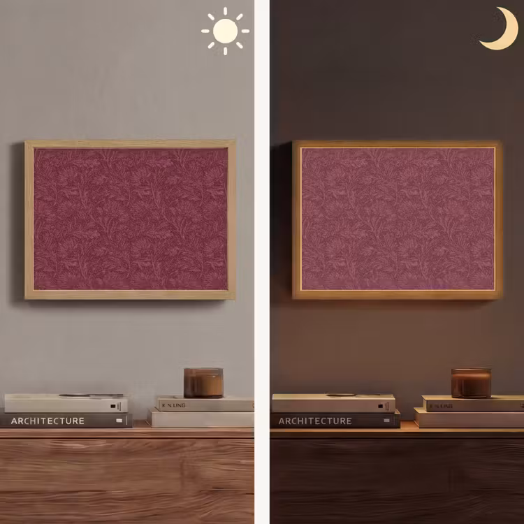 Lightbox - Wandlamp - Bladeren - Patroon - Paars — 6