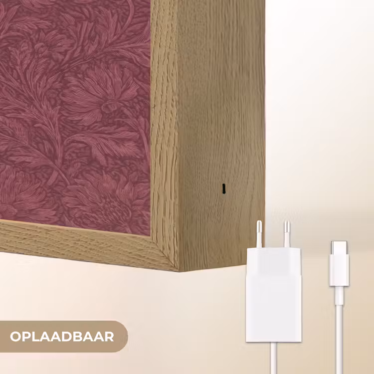 Lightbox - Wandlamp - Bladeren - Patroon - Paars — 7