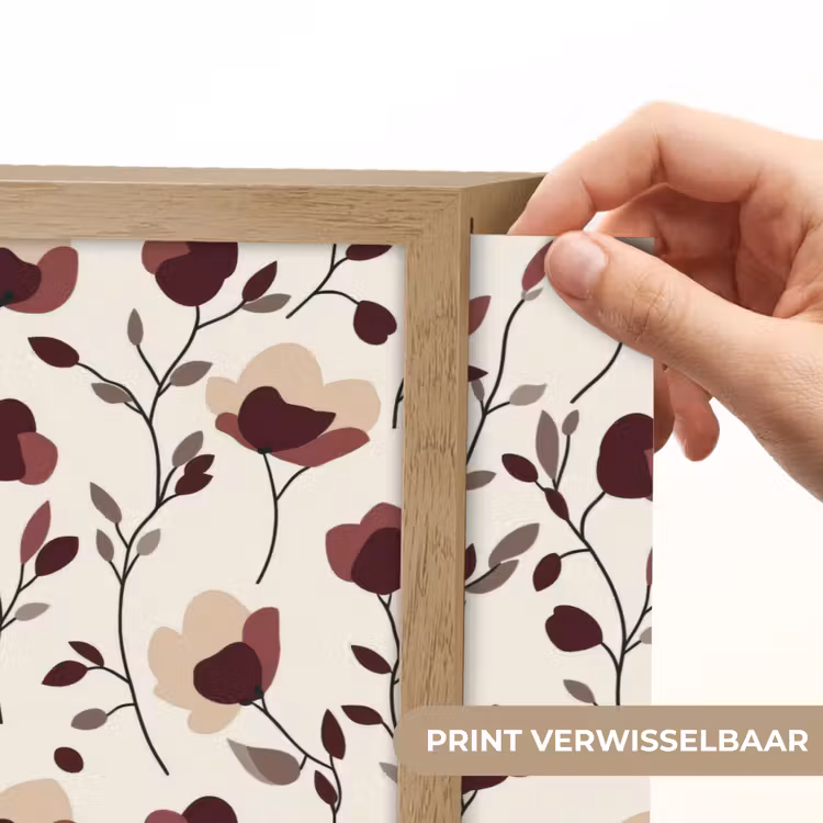 Lightbox - Wandlamp - Bloemen - Botanisch - Bordeaux — 5