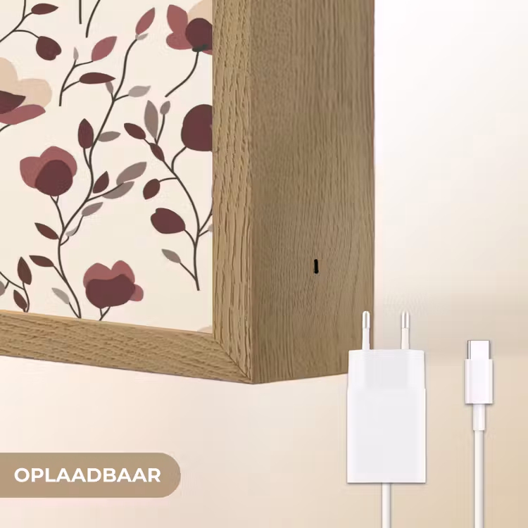 Lightbox - Wandlamp - Bloemen - Botanisch - Bordeaux — 7