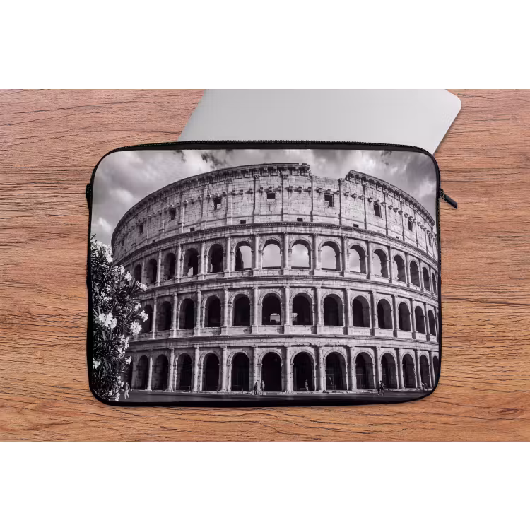 Laptophoes - Architectuur - Colosseum - Rome - Historisch - Zwart-wit — 2
