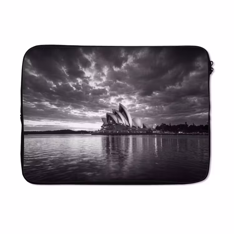Laptophoes - Architectuur - Water - Stad - Modern - Zwart-wit — 5