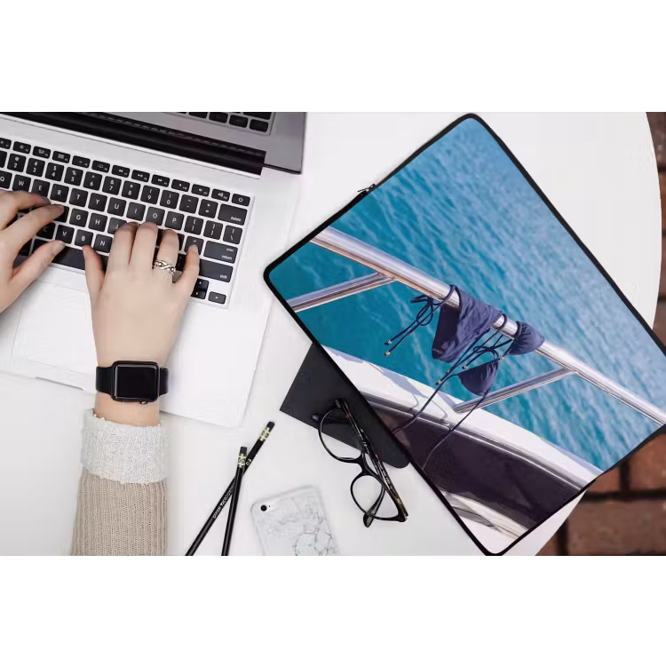 Laptophoes - Bikini - Reling - Zee - Zomer - Blauw — 3