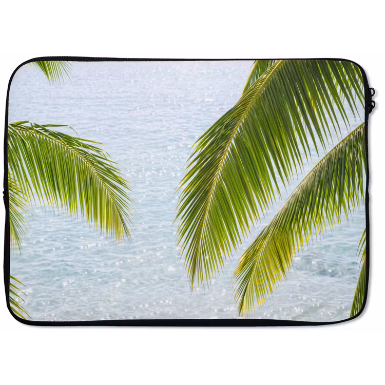 Laptophoes - Boom - Bladeren - Water - Tropisch - Groen — 1