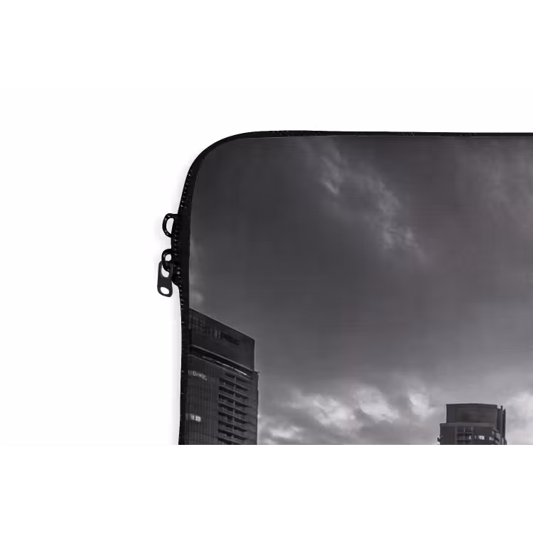 Laptophoes - Stad - Skyline - Architectuur - Avond - Zwart-wit — 6