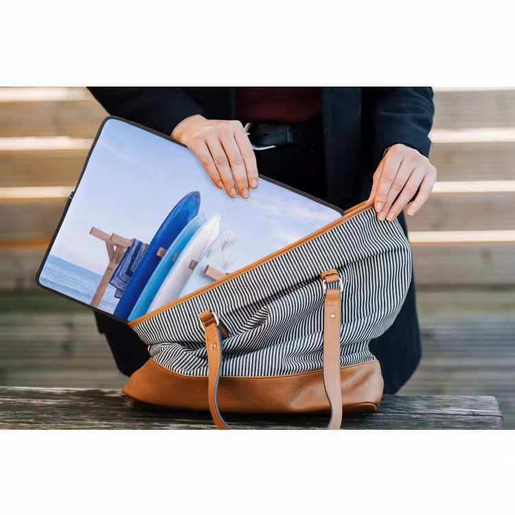 Laptophoes - Surfplank - Strand - Zomer - Blauw - Water — 4