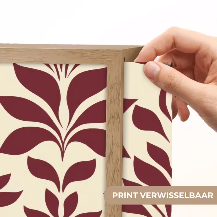 Lightbox - Wandlamp - Abstract - Bladeren - Burgundy — 5
