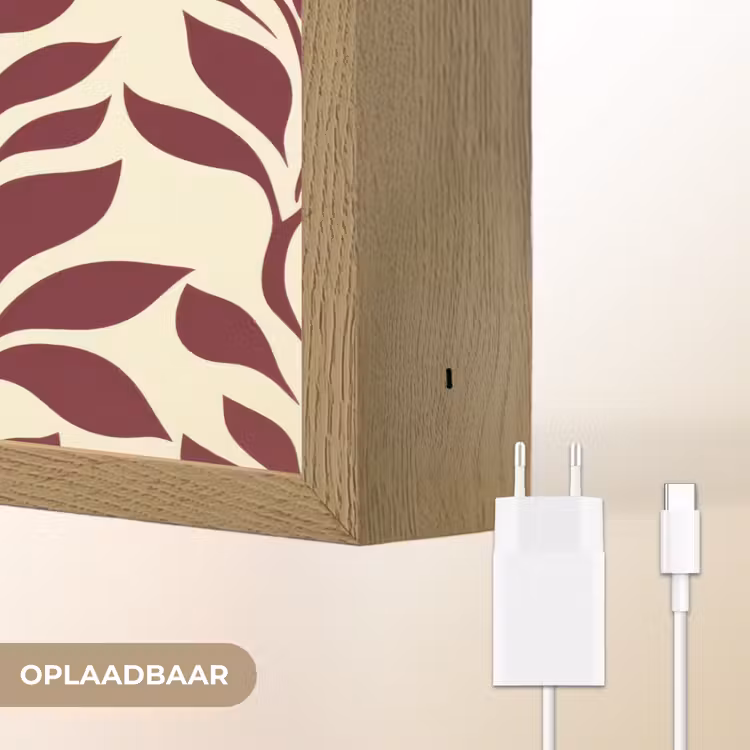 Lightbox - Wandlamp - Abstract - Bladeren - Burgundy — 7