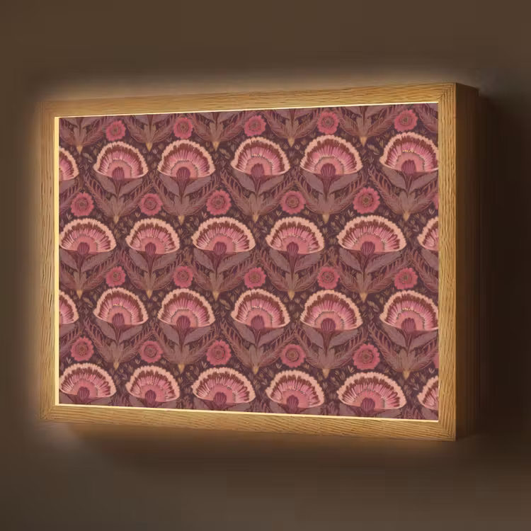 Lightbox - Wandlamp - Antiek - Bloemen - Kleurrijk — 1