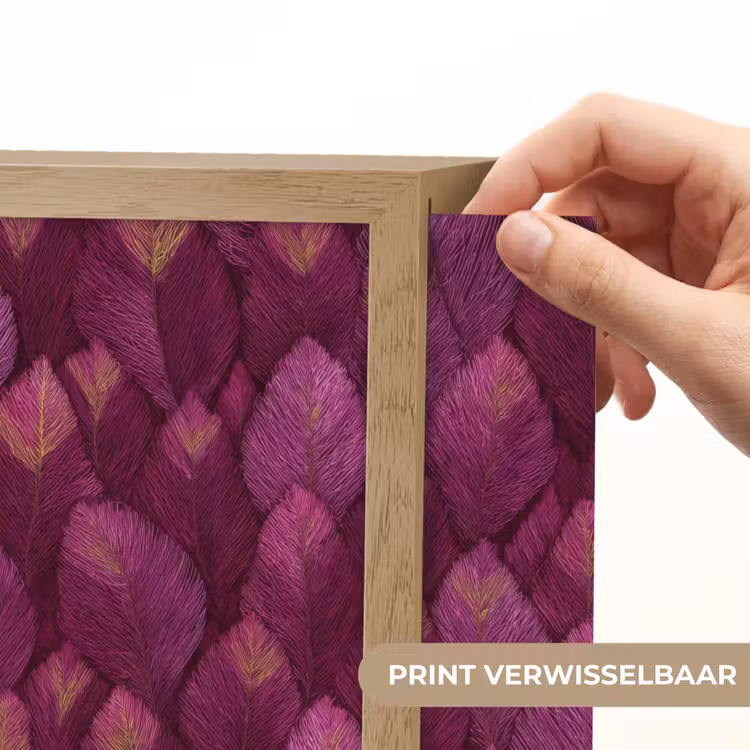 Lightbox - Wandlamp - Bladeren - Patroon - Burgundy — 5