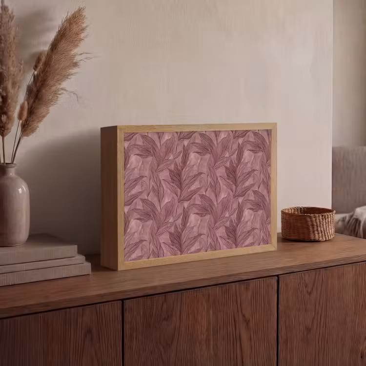 Lightbox - Wandlamp - Bladeren - Patroon - Paars — 4
