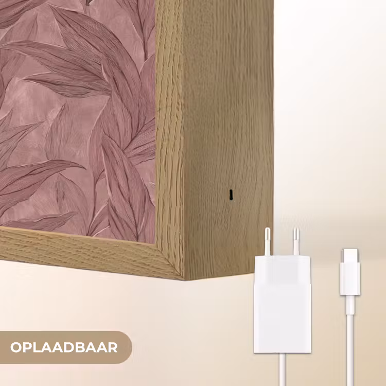 Lightbox - Wandlamp - Bladeren - Patroon - Paars — 7