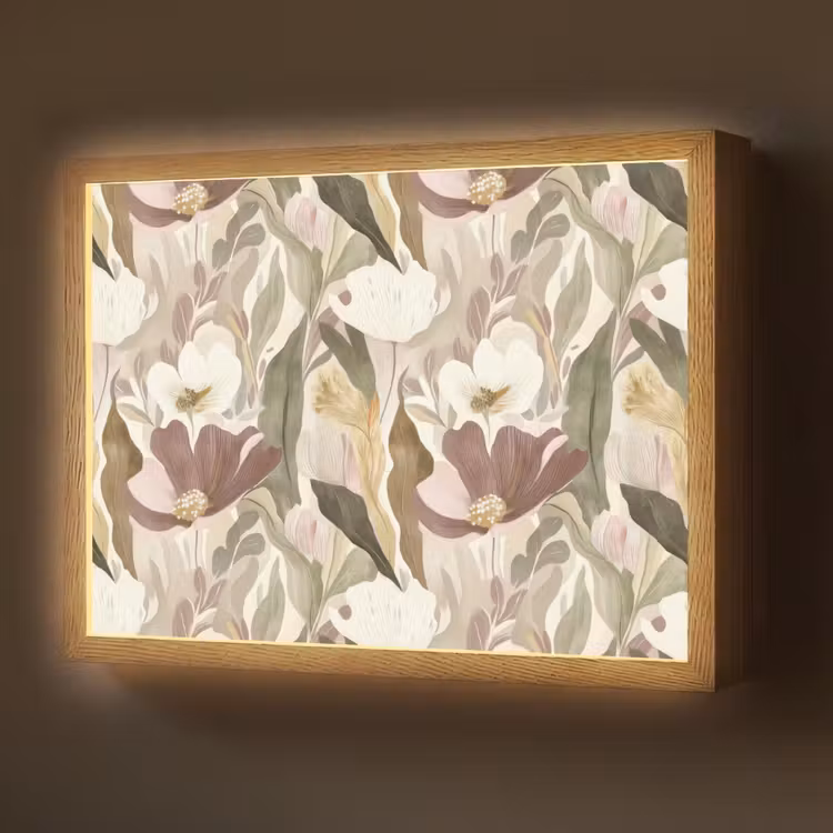 Lightbox - Wandlamp - Bloemen - Aquarel - Kleurrijk — 1
