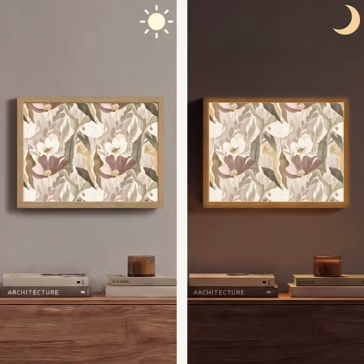 Lightbox - Wandlamp - Bloemen - Aquarel - Kleurrijk — 6