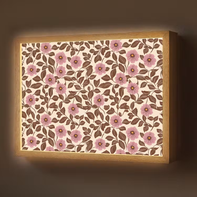 Lightbox - Wandlamp - Bloemen - Bladeren - Kleurrijk — 1