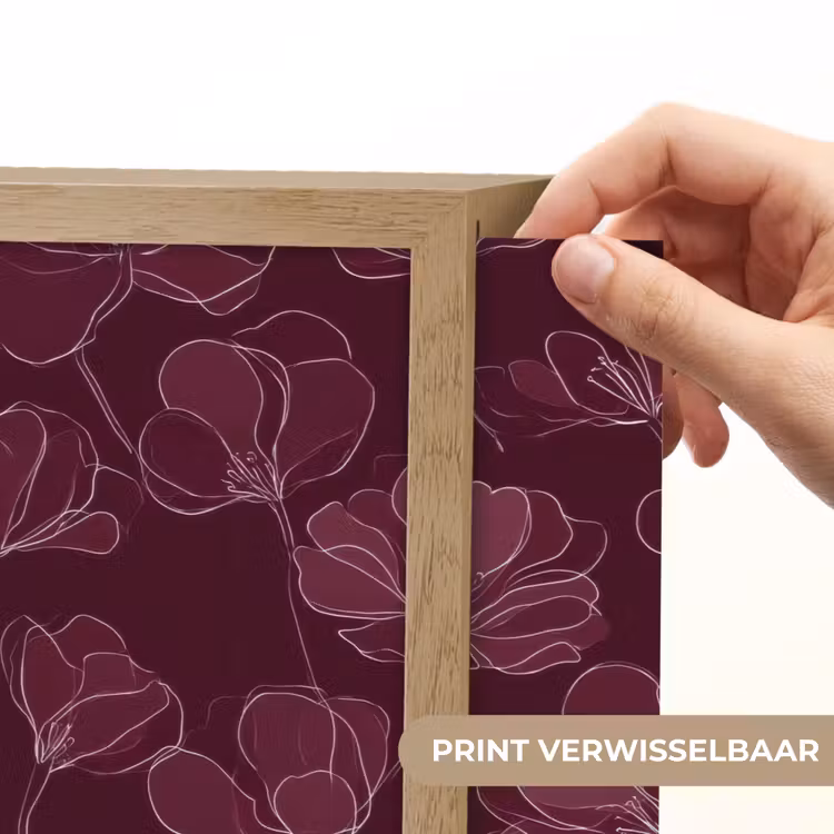 Lightbox - Wandlamp - Bloemen - Patroon - Bordeauxrood — 5