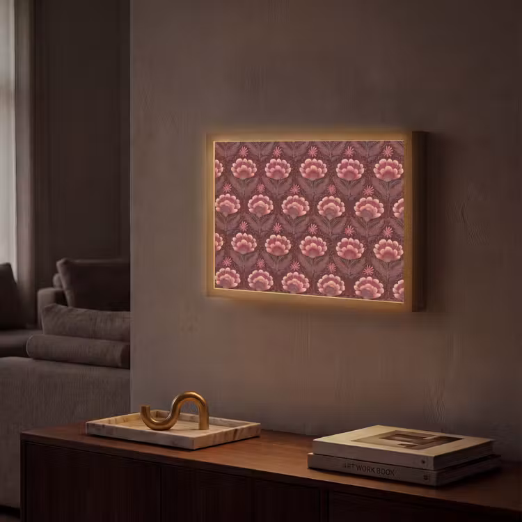 Lightbox - Wandlamp - Bloemen - Waaier - Paars — 2