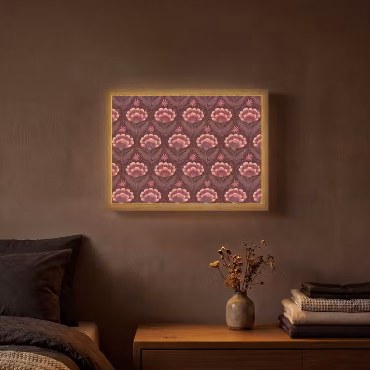 Lightbox - Wandlamp - Bloemen - Waaier - Paars — 3