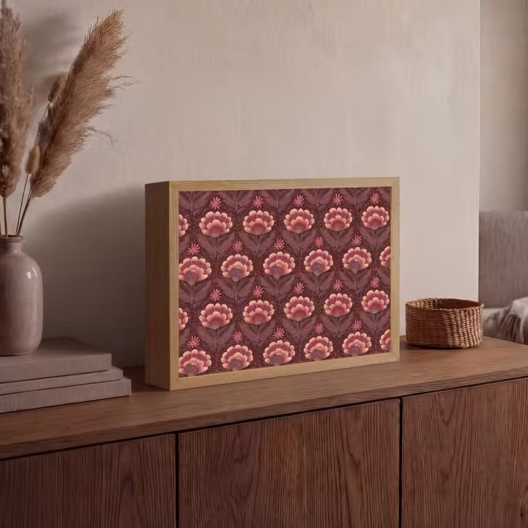 Lightbox - Wandlamp - Bloemen - Waaier - Paars — 4