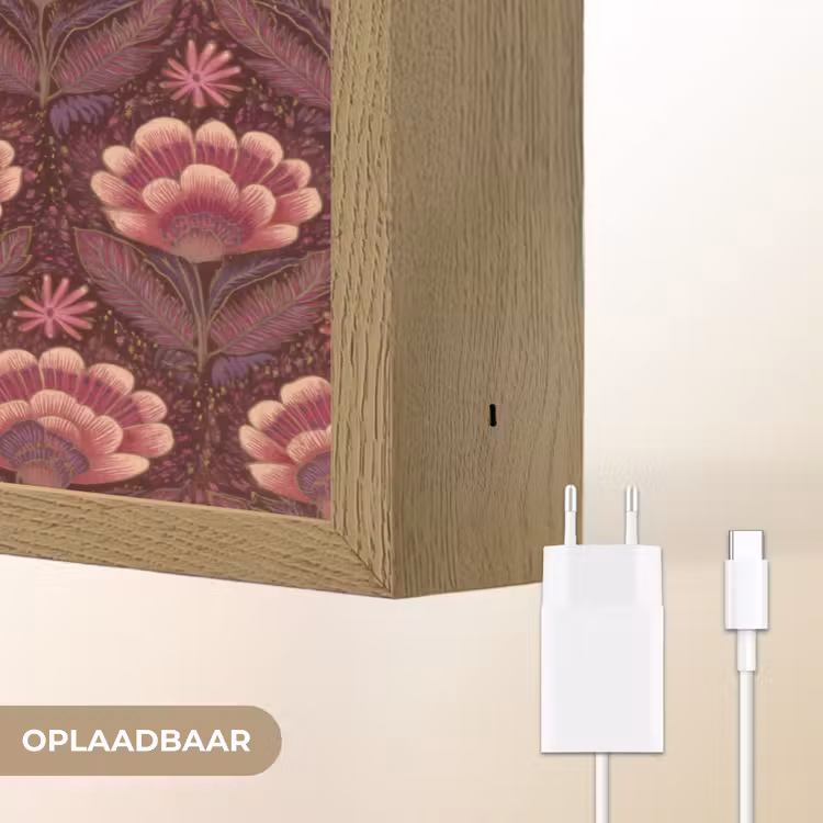 Lightbox - Wandlamp - Bloemen - Waaier - Paars — 7