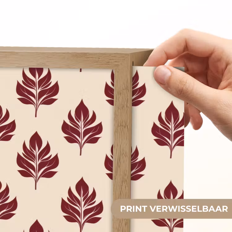 Lightbox - Wandlamp - Botanisch - Patroon - Bordeaux — 5