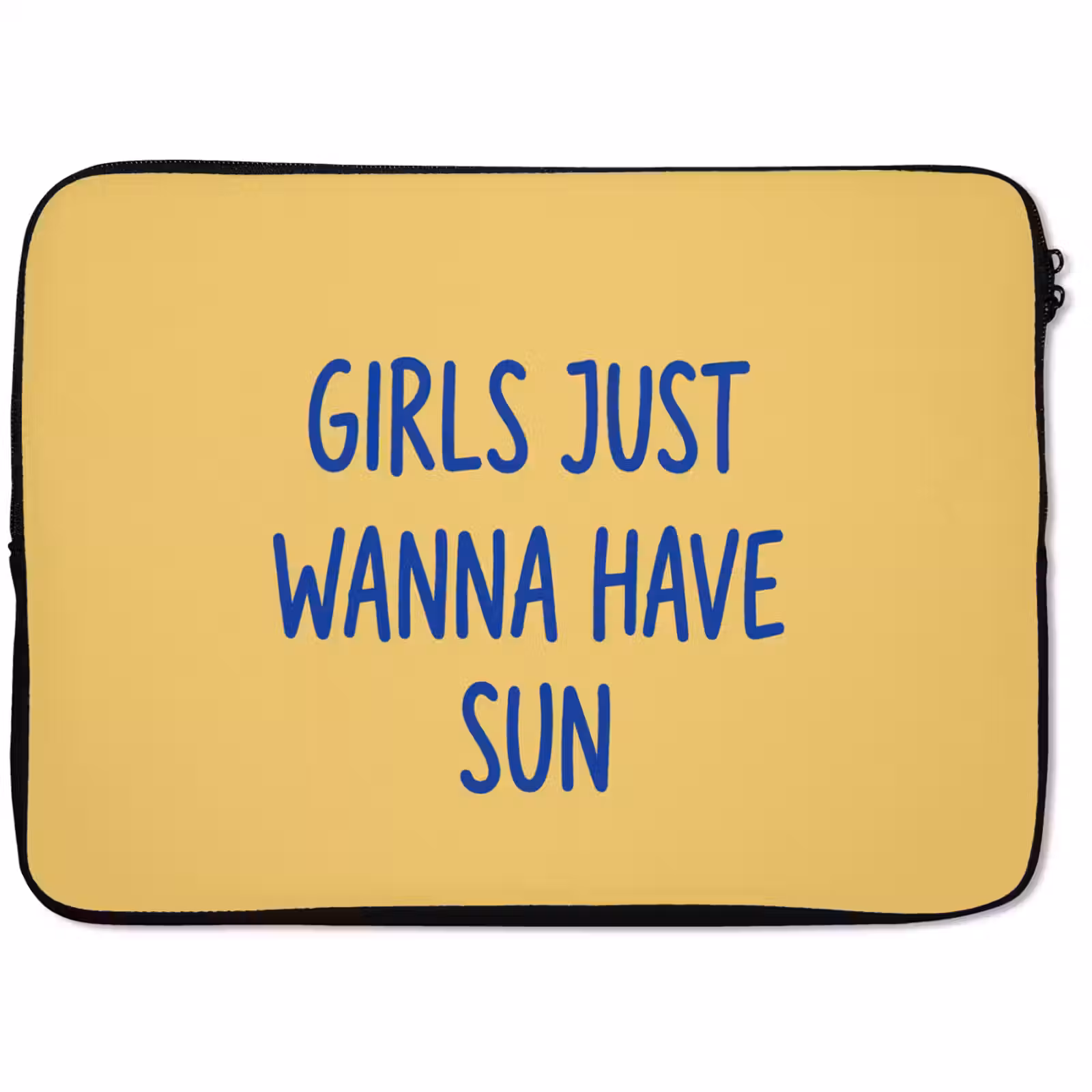 Laptophoes - Tekst - Zon - Zomer - Modern - Geel — 1
